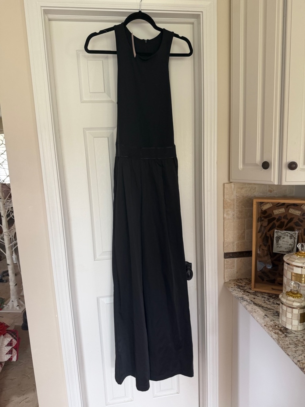 Victoria's Secret Black Sleeveless palazzo pant jumpsuit.